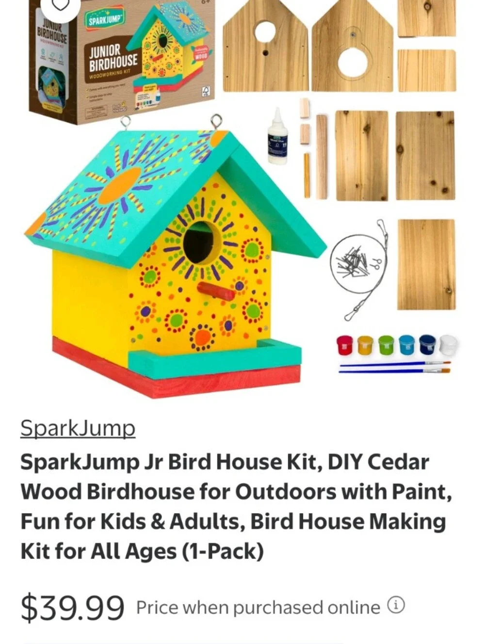 Brand New wooden Spark Jump birdhouse kit for beginners